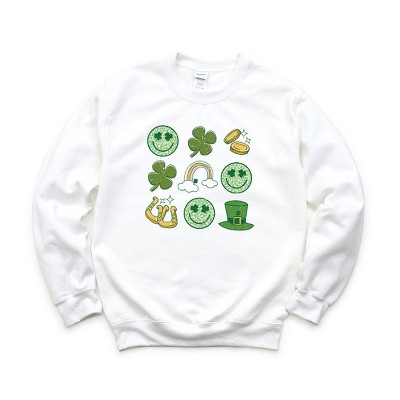 Simply Sage Market Women's Graphic Sweatshirt Irish Icons Chart St. Patrick's Day