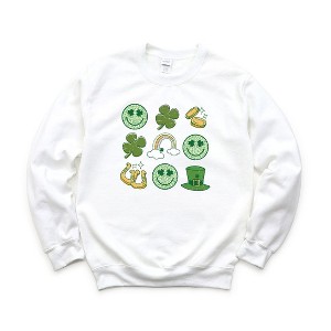 Simply Sage Market Women's Graphic Sweatshirt Irish Icons Chart St. Patrick's Day - 1 of 3