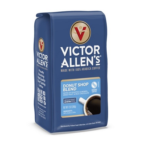 Victor Allen's Coffee Donut Shop Blend, Medium Roast, Ground Coffee, 6 ...