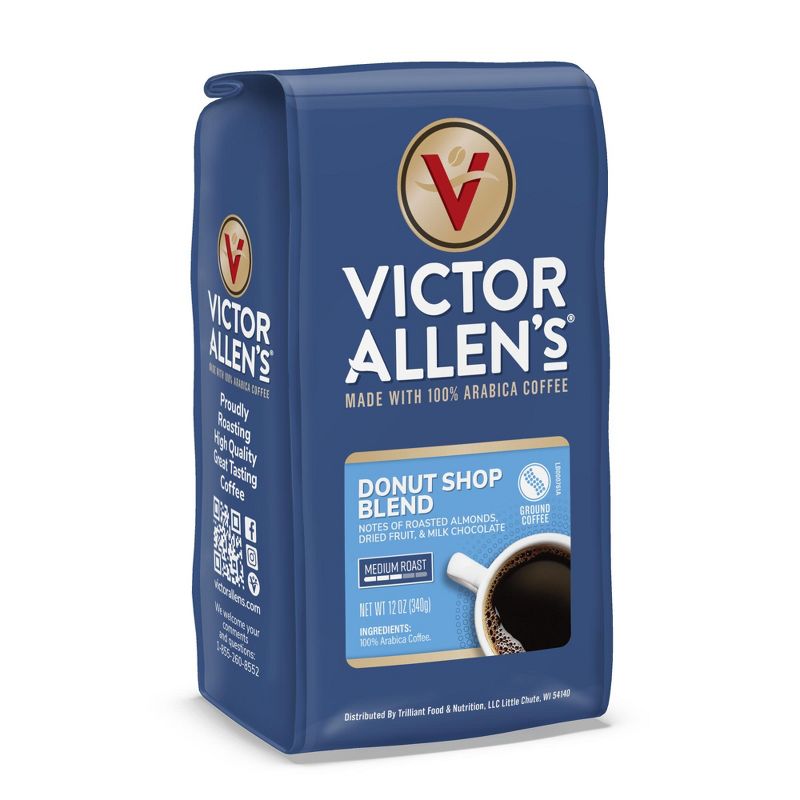 Victor Allen's Coffee Donut Shop Blend, Medium Roast, Ground Coffee, 6 Pack - 12oz Bags, 4 of 11