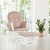 Costway Baby Nursery Relax Rocker Rocking Chair Glider & Ottoman Set w/ Cushion - 2 of 4