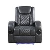 Acme Furniture Alair Leather Aire Power Reclining Sofa Dark Gray - 2 of 4