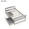 CAVINAS Twin Size Platform Bed Modern Pine Bed Frame with 2 Storage Drawers for Bedroom, No Box Spring Required - 4 of 4