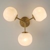 LLHZSY Cloudy Dimpled Glass Ceiling Light,19 1/2 Wide 3-Light Semi-Flush Mount Light Fixture - 2 of 4