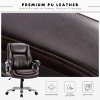FURNIinspire Task and Office Chairs Heavy Duty Leather Computer Desk Chair Home Office Chair Swivel Chair with Armrest, Brown, 33.86"*28.74"*43.7" - 2 of 4