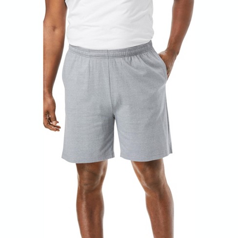 Kingsize Men's Big & Tall Lightweight Jersey Shorts - 10xl, Gray : Target