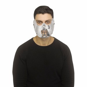 Fun World Fun World Adult Disco Bling Halloween Costume Mask - Silver One Size - 1 of 1