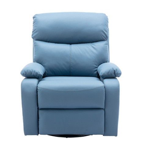 Aisword Coffee Extra Wide Breathable Leather Swivel Rocker Recliner Power Glider Chair With Solid Wood Armrests AD547P-0147307