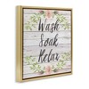 Stupell Industries Floral Wash Soak Relax Black Framed Floater Canvas Wall Art - 3 of 4