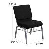 Flash Furniture HERCULES™ Series Auditorium Chair - Chair with Storage - 21inch Wide Seat - Black Fabric/Silver Vein Frame - 4 of 4