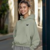Dalix Butterfly Embroidery Relaxed Hoodie Soft Fleece Sweatshirt Fit Lounge Womens - 3 of 4