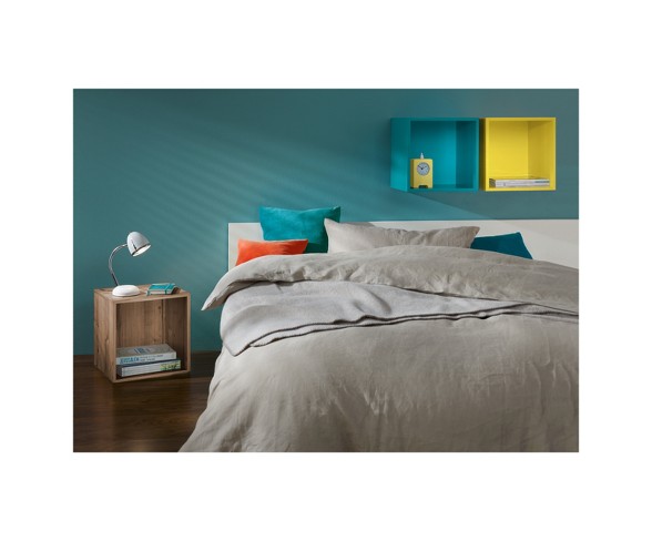 14.8" x 12.8" Wall Shelf Cube Gray - Dolle Shelving