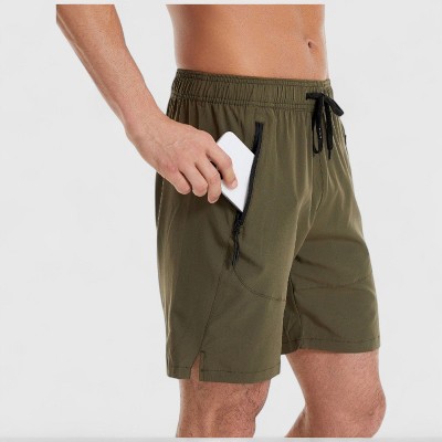 Anna-Kaci Swim Anna-Kaci Men's Solid Performance Swim Trunks with Zip Pockets and Adjtable Drawstring Waist - X Large, Olive Green — фото 3