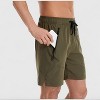 Anna-Kaci Men's Solid Performance Swim Trunks with Zip Pockets and Adjustable Drawstring Waist - 3 of 4