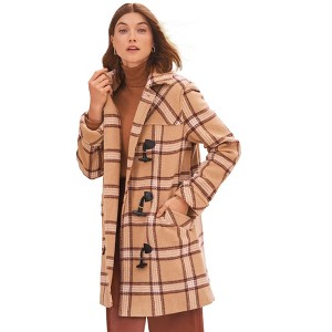 Jessica London Hooded Toggle Wool Coat - 1 of 4