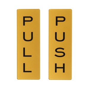 Unique Bargains Acrylic Self-Adhesive Decor Home Business Push Pull Door Sign 1 Pair - 1 of 4