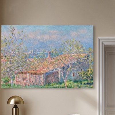 Monet Gardener's House at Antibes Large Canvas Landscape Art