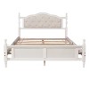 YOOCOZZ Queen Size Pine Wood Bed with Upholstered Headboard,Panel Footboard and Four Support Feet - 4 of 4