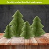 Briarwood Lane Christmas Multipack S-M-L-XL Green Tree Honeycomb Paper Decor (4-pack) 8x8 Bundle Party Centerpiece Decoration - 4 of 4