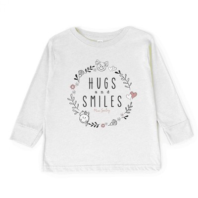 The Juniper Shop Mini Smiley Hugs and Smiles Toddler Long Sleeve Tee