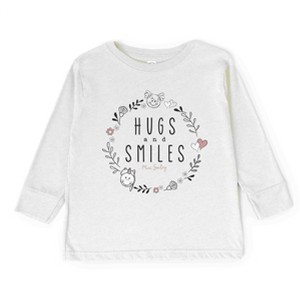 The Juniper Shop Mini Smiley Hugs and Smiles Toddler Long Sleeve Tee - 1 of 4
