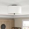 Hudson and Canal 12" Flush Mount with Fabric Shade - 2 of 4