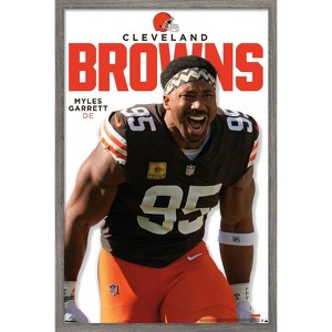 Trends International NFL Cleveland Browns - Myles Garrett Feature Series 25 Framed Wall Poster Prints - 1 of 4