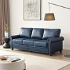 TiramisuBest Modern Black PU Leather Loveseat Sofa, Compact Faux Leather Couch for Apartments & Homes - 4 of 4