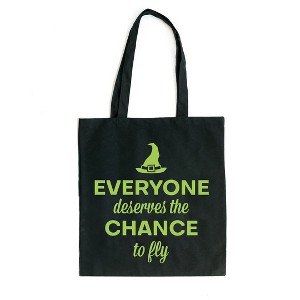 City Creek Prints Deserve The Chance To Fly Canvas Tote Bag - 15x16 - Black - 1 of 2