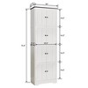 NicBex 72.4 Inch Tall Kitchen Pantry Storage Cabinet with 8 Doors and 4 Shelves for Dining Room,Bathroom,Kitchen,White - 3 of 4