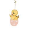 4.0 Inch Chick In Egg Ornament Set/3 Spring Cracked Tree Ornaments - 4 of 4