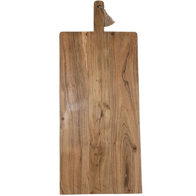 38 Inch Oversized Cutting Board Acacia Wood & Jute by Foreside Home & Garden