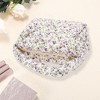 Unique Bargains Women's Floral Handheld Travel Makeup Bag 1 Pc - 3 of 3