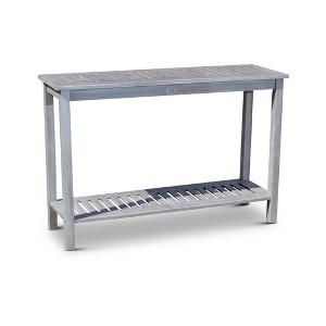 AndMakers Longs Peak Eucalyptus Console Table in Silver - 1 of 4