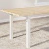 63" Extendable Dining Table Set for 6 with 2 Benches, Metal Frame & MDF Board for Kitchen/Dining Room - 4 of 4