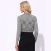 INSPIRE CHIC Women's Elegant Sheer Floral Lace Crop Bolero Shrug - 4 of 4