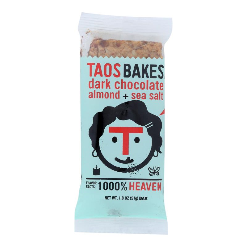 Taos Bakes Dark Chocolate Almond and Sea Salt Bars - 12 bars, 1.8 oz, 2 of 5