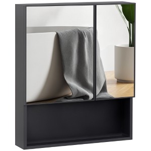 Aghana Digitals Stainless Steel Wall-Mounted Bathroom Mirror Cabinet with Double Doors, Storage - 1 of 4