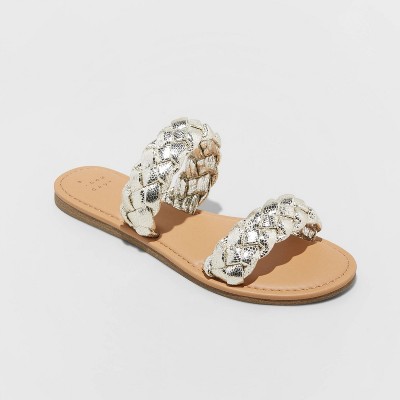 Women's Lucy Braided Slide Sandals - A New Day™