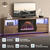 Bestier 71" Fireplace TV Stand for TVs up to 75" LED Entertainment Center with 23" Remote Control Electric Fireplace - 3 of 4