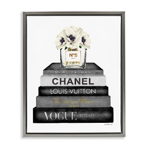 Stupell Industries Monochrome Fashion Designer Bookstack, 17" x 21" - 1 of 4