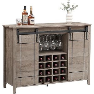 Ivory Barn Door Wine Cabinet£¬ Gentle versatile color, fits French restaurants, living rooms - 1 of 1
