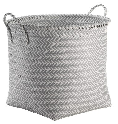 woven plastic storage basket