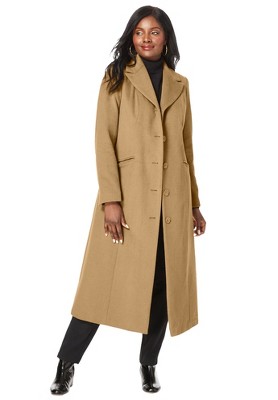 Jessica London Women's Plus Size Full Length Wool Blend Coat - 16, Black :  Target