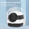 MaseiKar Cat Litter Box with Lid, Covered Litter Box w/ High Sides, Large Two-Way Entrance Kitty Litter Box, Foldable, Easy Clean - 3 of 4