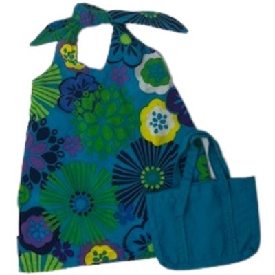 Doll Clothes Superstore Handmade Bursts of Flowers Beach Dress with Bag for 18-Inch Girl Dolls