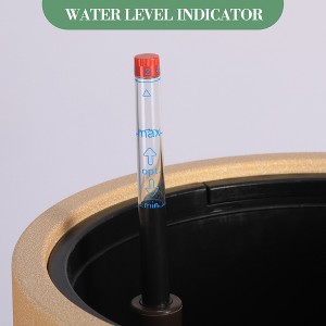 14.5/23/31 Inch Tall Planter，Self - Watering, Water Level Gauge with Wheels, Extra Large Outdoor, Heavy Duty Resin, Indoor Outdoor Pots - 1 of 4