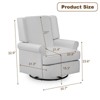 Swivel Rocker Chair, Nursery Glider Chair, Nursery Rocking Chairs with Upholstered - 2 of 4