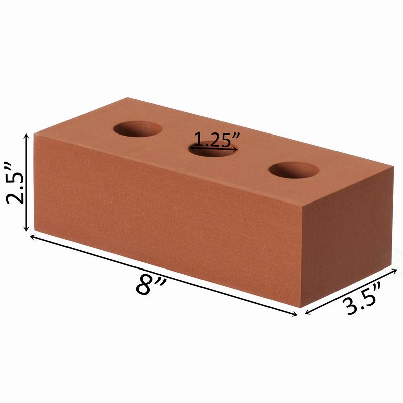 ShpilMaster Construction Stacking Building Red Brick Block, Rectangle Foam Kids Pretend Play Creativity Toy, 25 Pack, 4 of 6