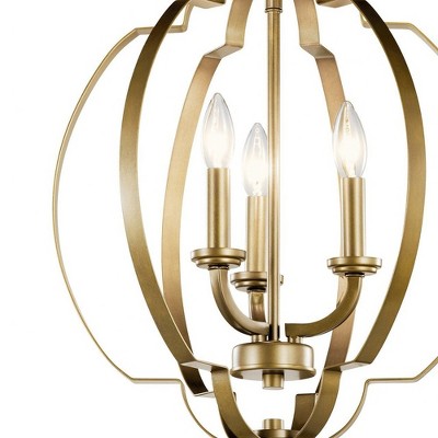 Contemporary Classic 3-Light Brass Pendant with Black Finish